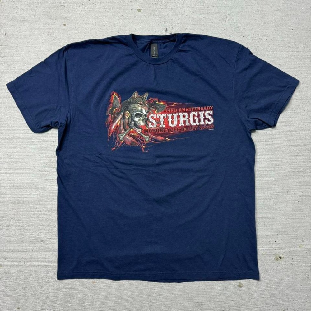 Sturgis Motorcycle Rally 2023 Skull Graphic Tee Size XL‎